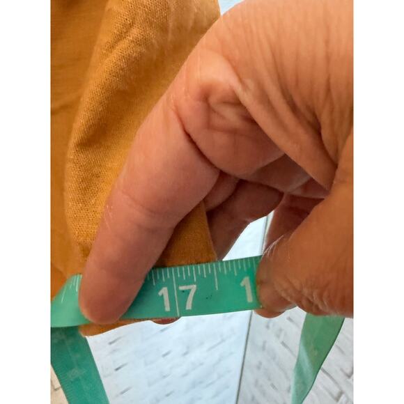 Torrid women’s shorts mustard yellow drawstring packets linen blend plus size - Picture 13 of 14